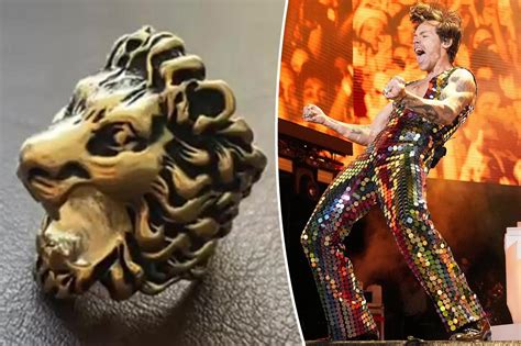 harry styles lion gucci ring|Harry Styles thanks fans for reuniting him with lost ring.